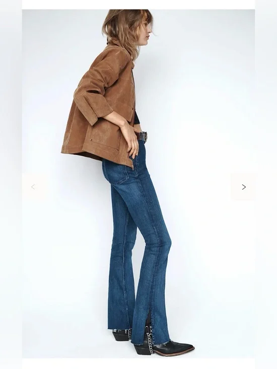 Free People We The Free Level Up Slit Slim Flare Jeans - Picture 1 of 6